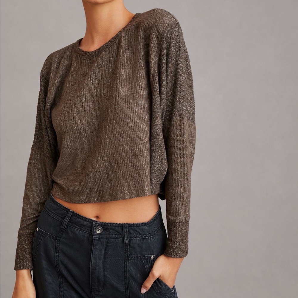 ANTHROPOLOGIE NWT Daily Practice Open Back Sweater Top